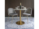 House Nordic Stuhl Geneve 2 Stück, 78 x 52 cm, Gold/Grau
