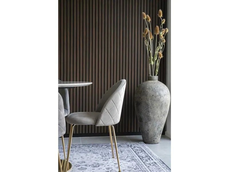 House Nordic Stuhl Geneve 2 Stück, 78 x 52 cm, Gold/Grau