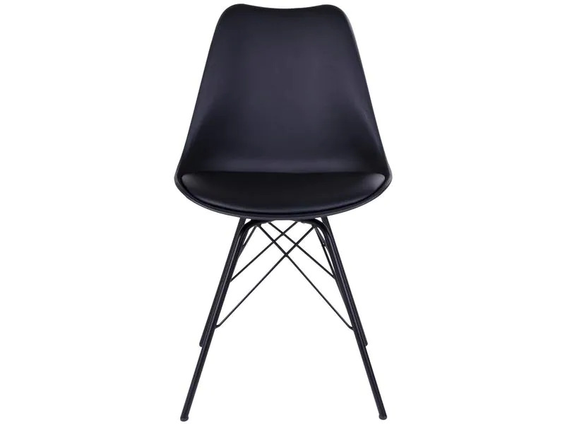 House Nordic Stuhl Oslo 2 Stück, 57 x 62 cm, Schwarz