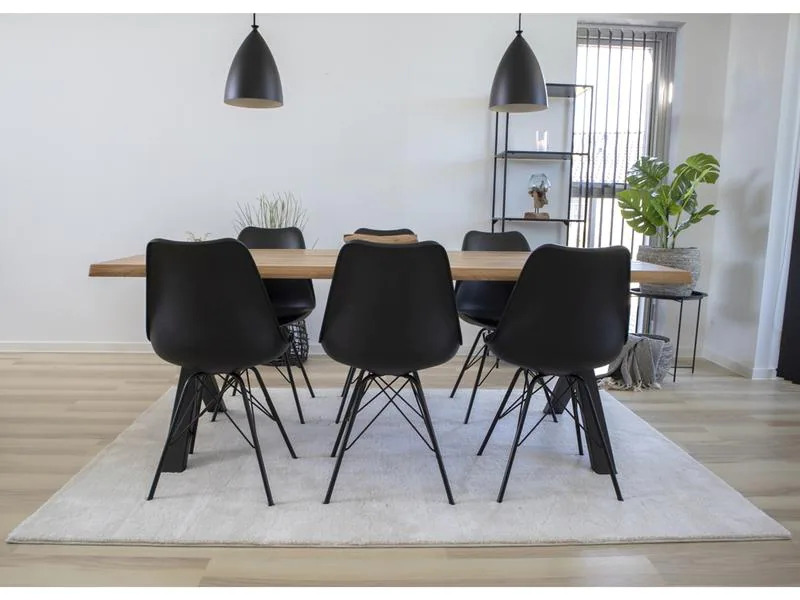 House Nordic Stuhl Oslo 2 Stück, 57 x 62 cm, Schwarz