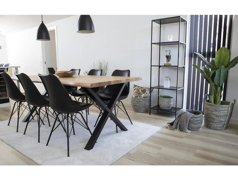 House Nordic Stuhl Oslo 2 Stück, 57 x 62 cm, Schwarz