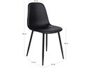 House Nordic Stuhl Stockholm 2 Stück, 80 x 55 cm, Schwarz