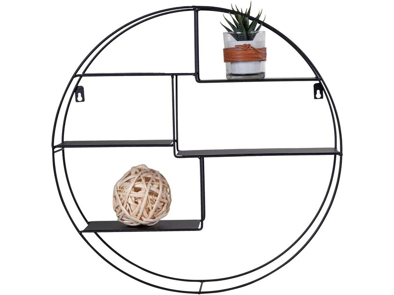 House Nordic Wandregal Genk Ø 47.5 cm, Schwarz