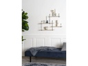House Nordic Wandregal Harlem 99 x 62 cm, Nature/Schwarz