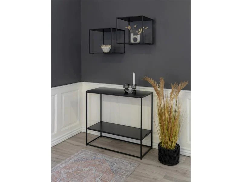 House Nordic Wandregal Vita 36 x 36 cm, Schwarz