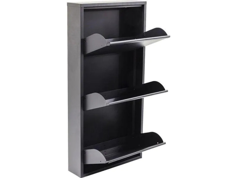 Kare Schuhschrank  Caruso Stahl, Anthrazit