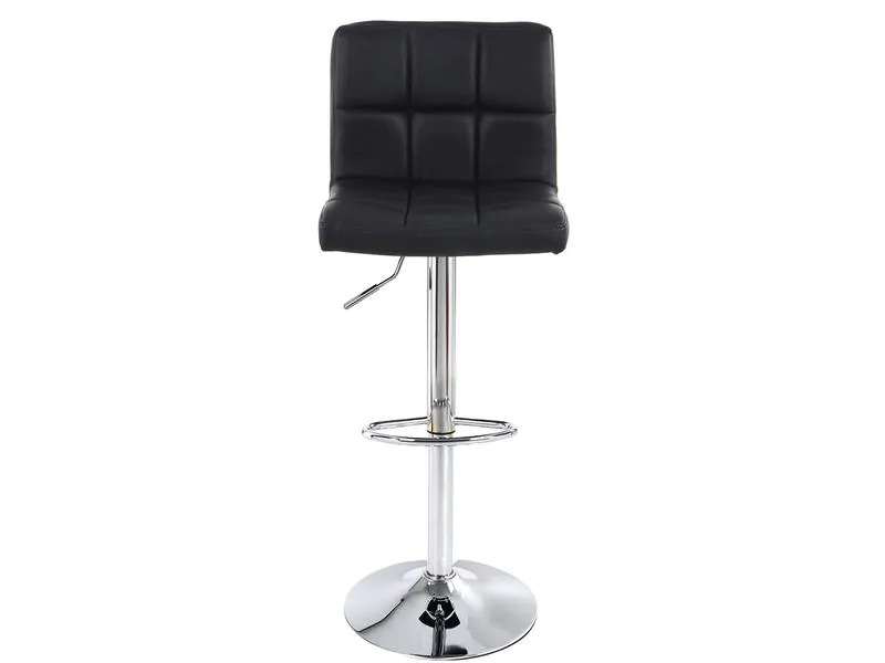 Songmics Barhocker höhenverstellbar, Kunstleder, Schwarz, 2er Set