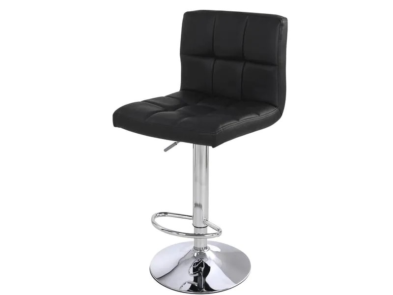 Songmics Barhocker höhenverstellbar, Kunstleder, Schwarz, 2er Set