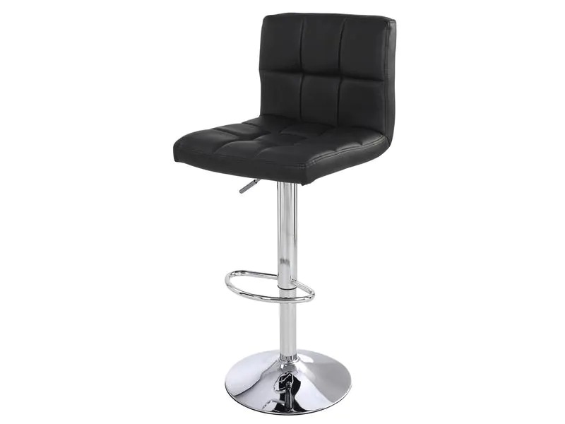 Songmics Barhocker höhenverstellbar, Kunstleder, Schwarz, 2er Set