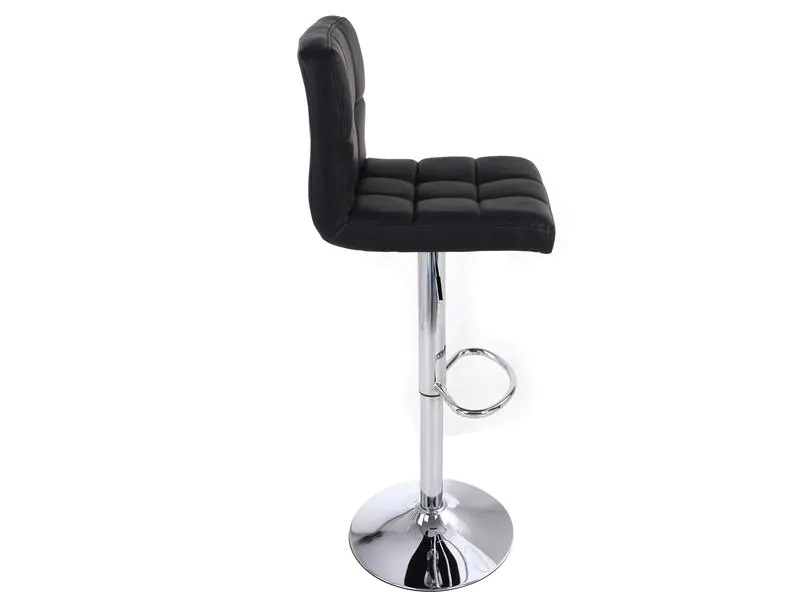 Songmics Barhocker höhenverstellbar, Kunstleder, Schwarz, 2er Set
