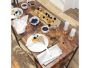VASAGLE Bartisch aus Holz und Stahl, 60 x 109 cm