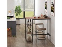 VASAGLE Bartisch aus Holz und Stahl, 60 x 109 cm