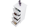 VASAGLE Regal mit 4 Schubladen aus MDF, Weiss