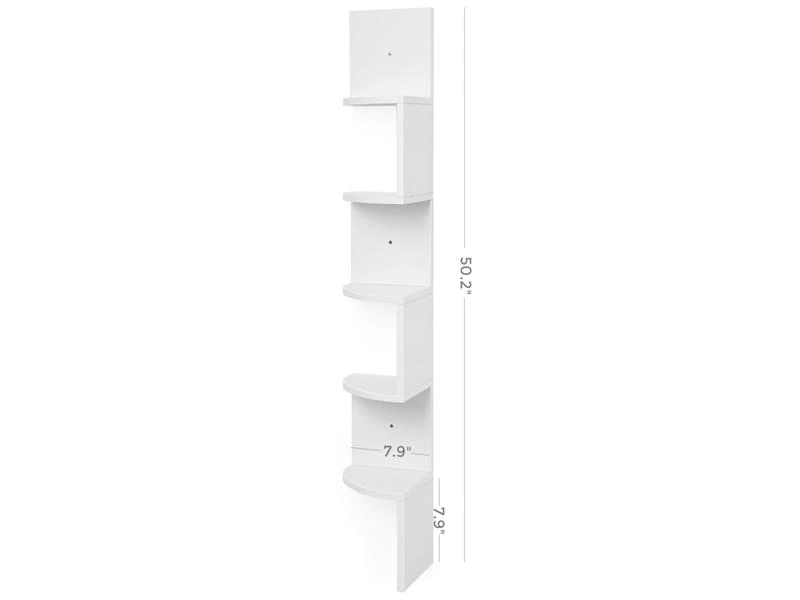 VASAGLE Regal mit 5 Ebenen aus Spanplatte, Weiss