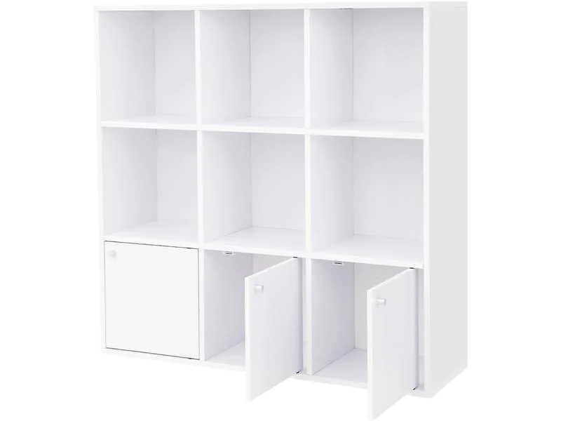 VASAGLE Regal mit 9 Fächer aus Spanplatte, Weiss