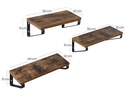 VASAGLE Wandregal 3er Set, Metall / Holz