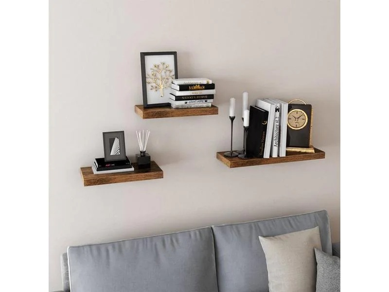 VASAGLE Wandregal Ledge, 80 cm, Holz