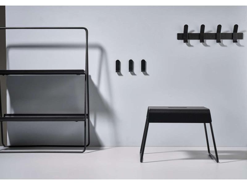 Zone Denmark Hocker Stahl, Schwarz