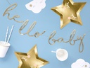 Partydeco Girlande Hello Baby 70 m, Gold