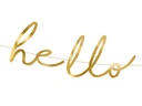 Partydeco Girlande Hello Baby 70 m, Gold