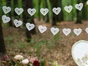 Partydeco Girlande Herzen 1.8 m, Weiss