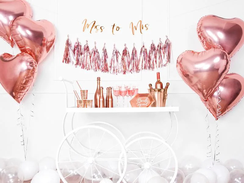 Partydeco Girlande Miss to Mrs 18 x 76 cm, Rosegold