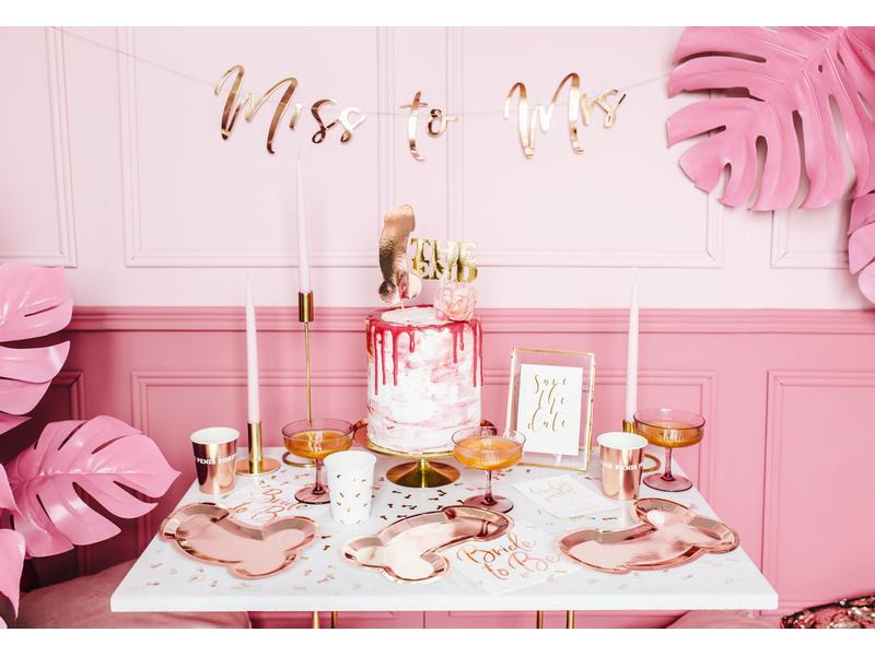 Partydeco Girlande Miss to Mrs 18 x 76 cm, Rosegold