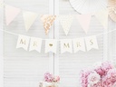 Partydeco Girlande Mr und Mrs 15 x 85 cm, Weiss