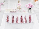 Partydeco Girlande Quasten 1.5 m, 12 Pompons, Rosa