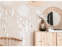 Partydeco Girlande Traumfänger mit Federn 30 x 94 cm, Weiss