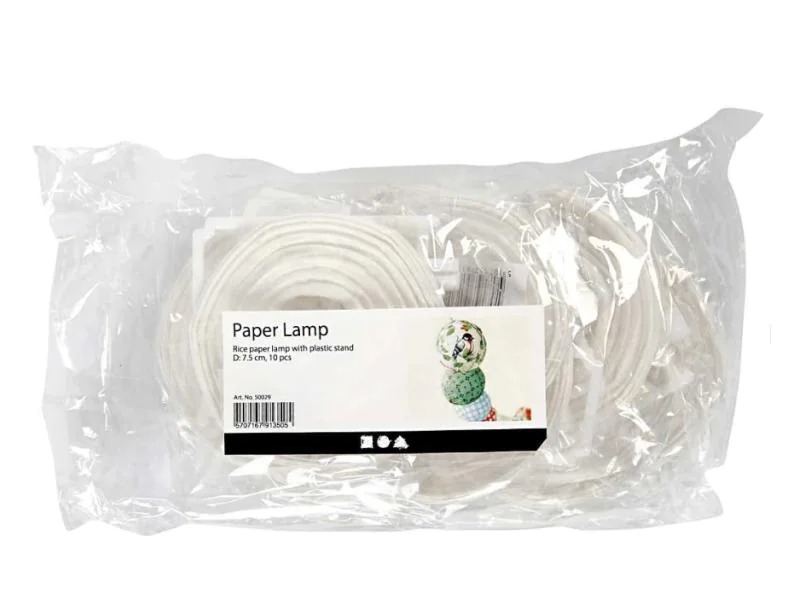 Creativ Company Lampion-Set 7.5 cm Weiss, 10 Stück