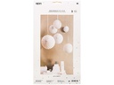 Rico Design Lampion-Set 3-teilig, Weiss