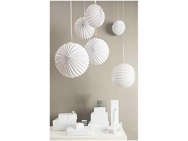 Rico Design Lampion-Set 3-teilig, Weiss