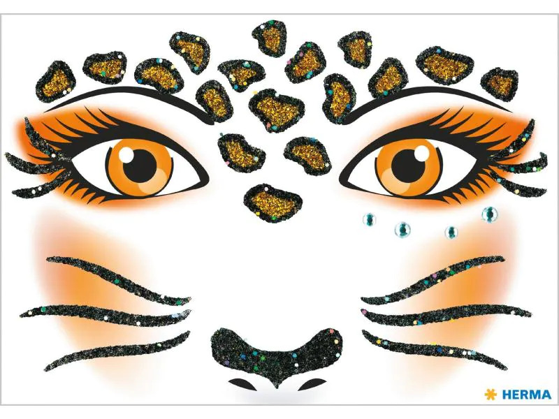 HERMA Tattoos Face Art Leopard, 1 Stück