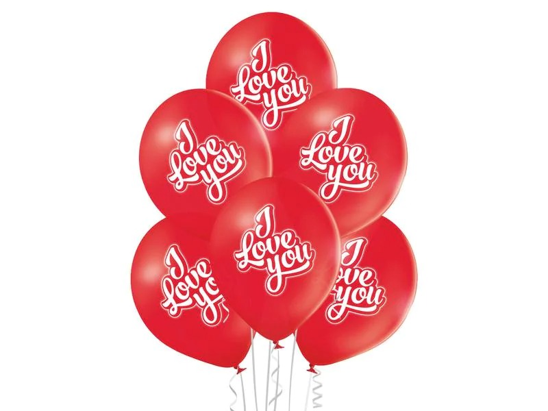 Belbal Luftballon I Love Yo Rot, Ø 60 cm, 2 Stück
