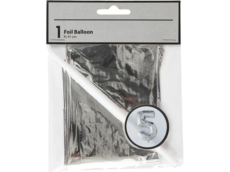 Creativ Company Folienballon 5 Silber