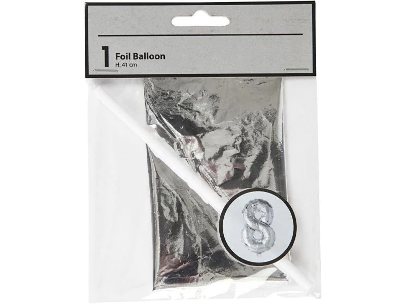 Creativ Company Folienballon 8 Silber