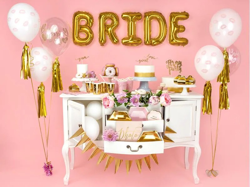 Partydeco Luftballon Bride to be Gold Ø 30 cm, 6 Stück