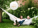 Partydeco Luftballon Just Married Ø 1 m, Weiss