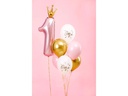 Partydeco Luftballon One Pastellpink Ø 30 cm, 6 Stück