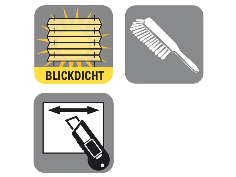 Gardinia Plissée Easyfix, blickdicht 50 x 130 cm, Elfenbein