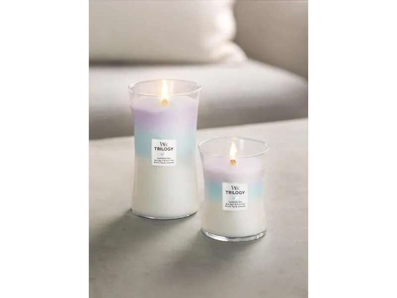 Woodwick Duftkerze Trilogy Calming Retreat Medium Jar