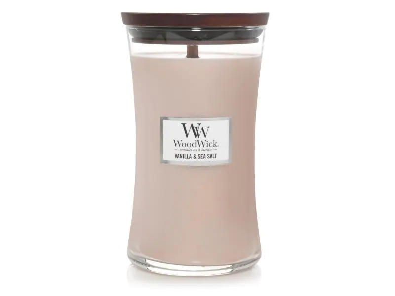 Woodwick Duftkerze Vanilla &amp; Sea Salt Medium Jar