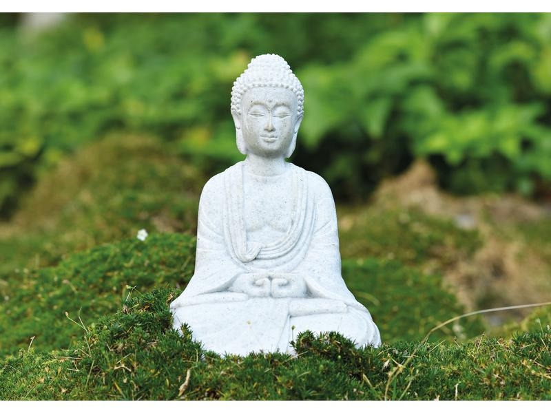 G. Wurm Dekofigur Buddha aus Polyresin, 13 cm