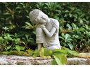 G. Wurm Dekofigur Buddha aus Polyresin, 20 cm