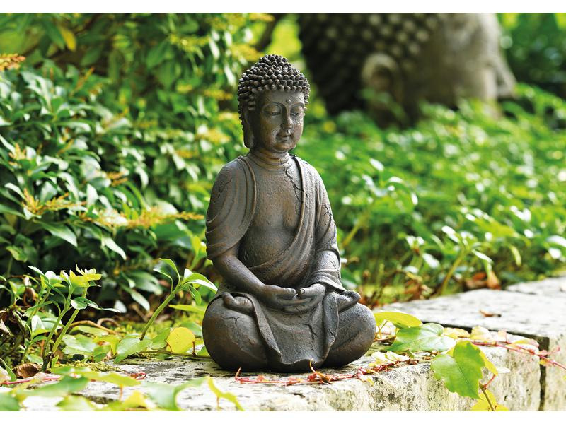 G. Wurm Dekofigur Buddha sitzend 25 cm, Polyresin