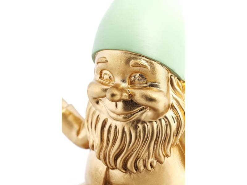 Kare Dekofigur Zwerg Meditation, Gold-Grün