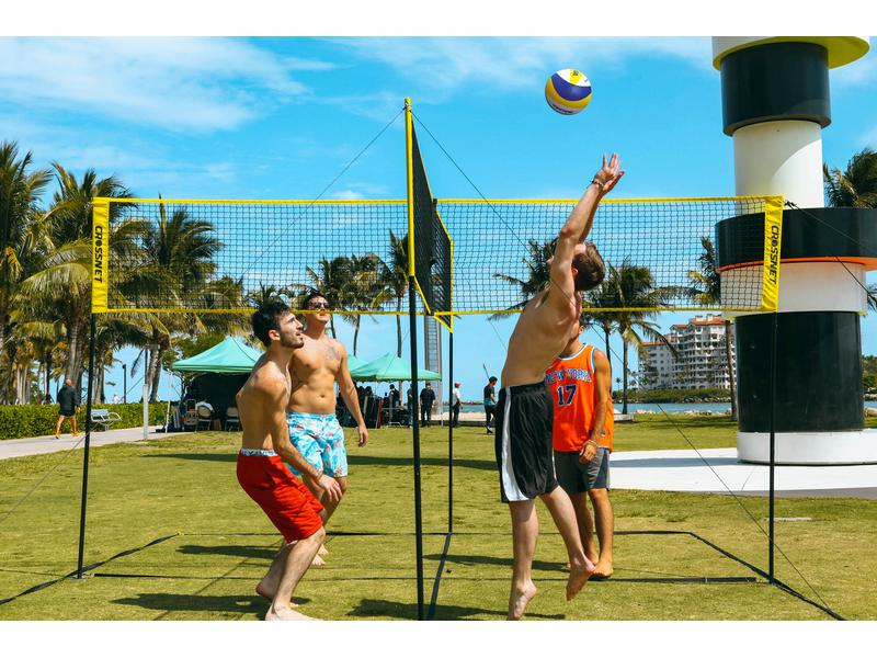 Crossnet Volleyballnetz Crossnet Schwarz/Gelb