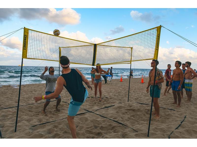 Crossnet Volleyballnetz Crossnet Schwarz/Gelb