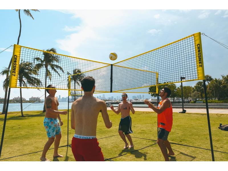 Crossnet Volleyballnetz Crossnet Schwarz/Gelb
